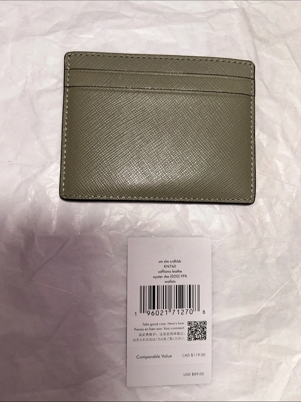 Kate Spade Small Slim Card Holder NWT
